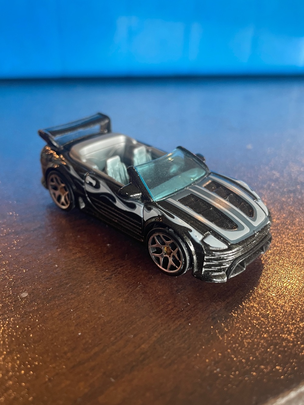 Hot Wheels 2004 Mitsubishi Eclipse Spyder Black Silver Flames Diecast 1:64